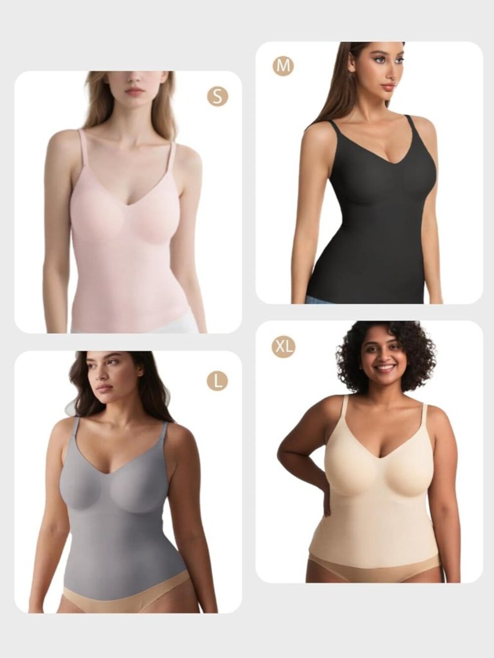 〽️ Women's Black Sleeveless V Neck Lace Seamless Bra Workout Summer Camisole Top - Picture 2 of 6